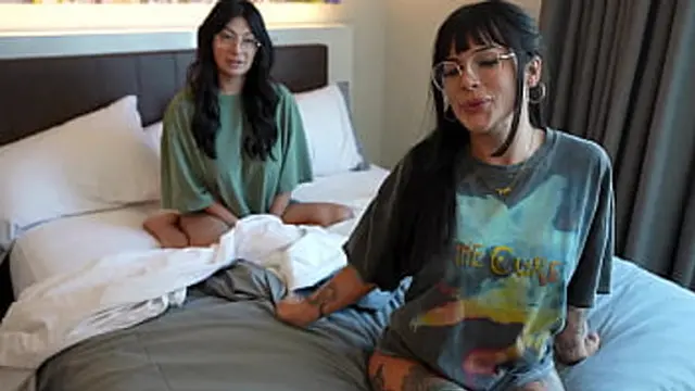 Caught my girlfriend cheating with my girlfriend &mdash;  covered them in cum - Effy Cutie and Cami Strella