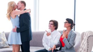 Mothers let their boyfriends' daughters get pounded in a messy foursome
