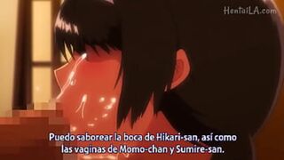 Multi-way fuck session with sexy anime girls, all night long