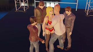 Post-show, Lulu gets ravaged by rowdy groupies in crimson underwear