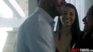 Big breasted cougar Bella Rolland and sultry Asian bombshell Avery Black ravaged by intense threesome oral😜 bliss