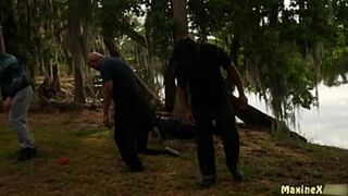 Ravenous zombies ravage bukkake behemoth in brutal gangbang debauchery extravaganza