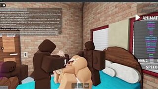 Snowbunny Gets Ganged by 16 Horny🥵 Dudes on Roblox ¦ Wicked Bukaki Party