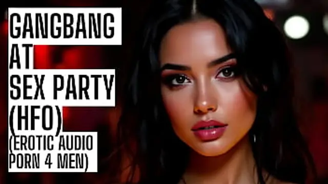 Join the wild sex party (full gangbang erotic audio for four men on my site)