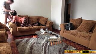 Blowjobs and anal👌 play with ebony babe by hung stud