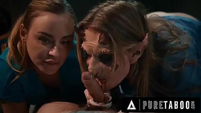 Three-Titted Demon Seducing Nurses In Forbidden  Threesome