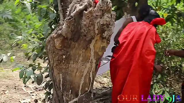 African Traditional methods of getting pregnant by at all cost leads to chief priest fucking someone's wife in his presence outdoor threesome