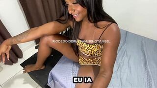 CUCKOLD'S WIFE MASTURBATES TALKING TO OTHER MALES ON THE INTERNET WHILE GIVING A JERK OFF TO HER CUCKOLD