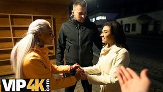 SWAP4K. Swap wives ended up as hot threesome with a big cock