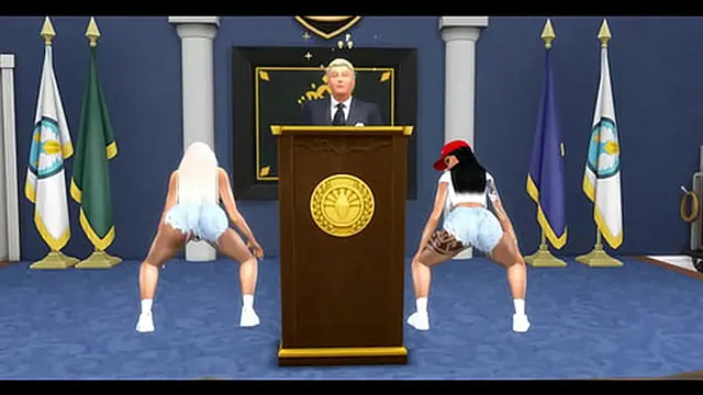 Nicki and Cardi B threesome for America