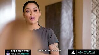 NURU MASSAGE - Hardcore Threesome Between Sexy Coworkers And A Lucky Client SPANISH SUBTITLES