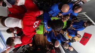 BTS 360 Look At Cheerleader vs Two Football Teams Gangbang