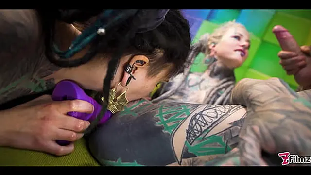 2 Goth Girls Threesome with Anal Gapes &mdash;  Prolapse