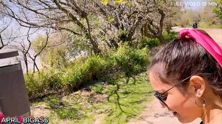 Threesome  — Two sluts thirsty for yellow piss —  drink more than 3 liters in public —  Argentinian National Park!!