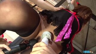 She was in a cell and these dudes used a sex toy to satisfy her