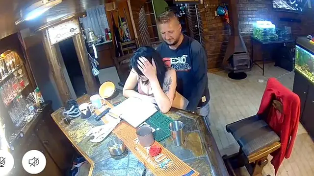 Petite wife gets caught with motocross champ while they're both getting